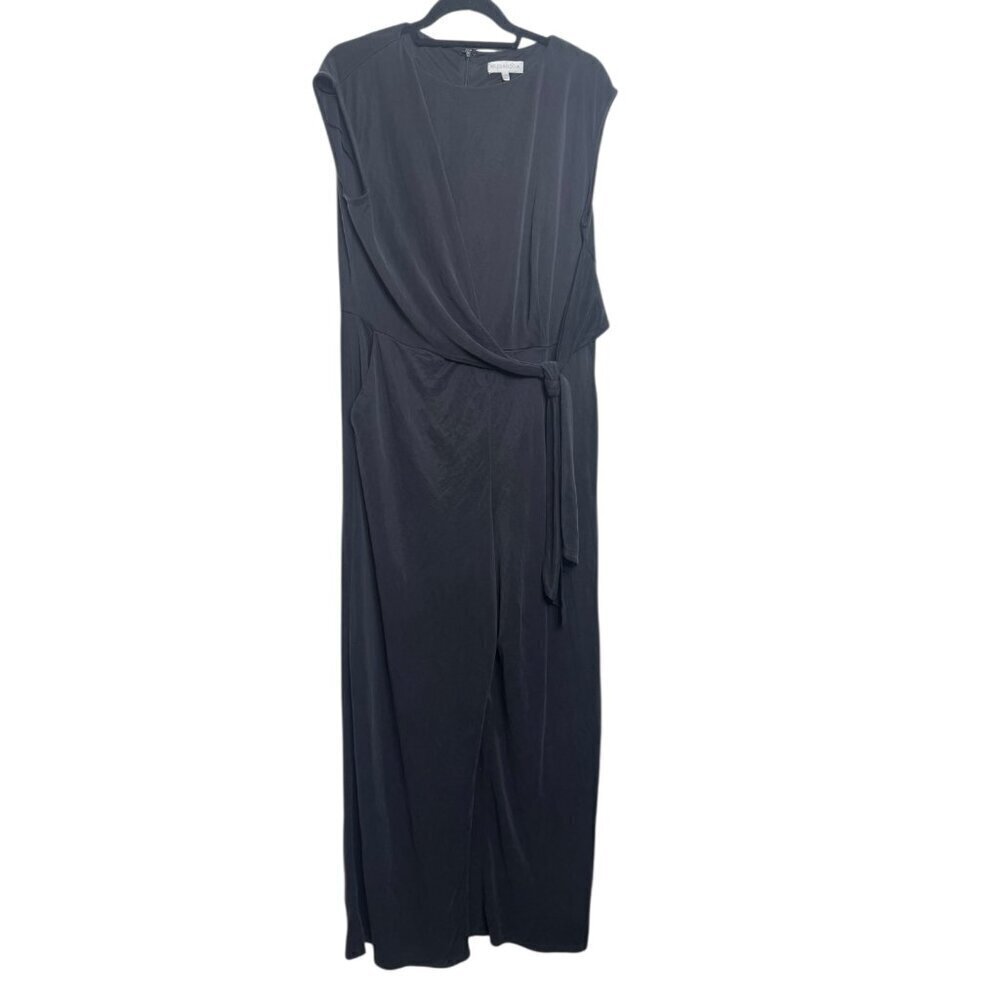 RJR John Rocha Black Tie-Waist Jumpsuit - Size 16 | Small Flaw Noted